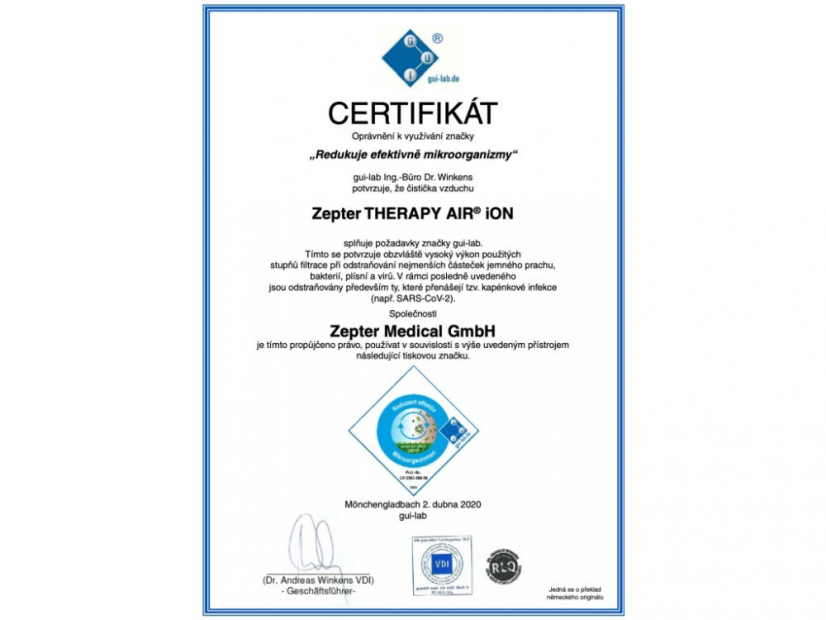 ZEPTER THERAPY AIR ION - ČISTIČKA VZDUCHU - BÍLÁ