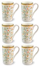 ZEPTER PORCELÁN FLORA - SET 6 HRNKŮ NA TEPLÉ NÁPOJE