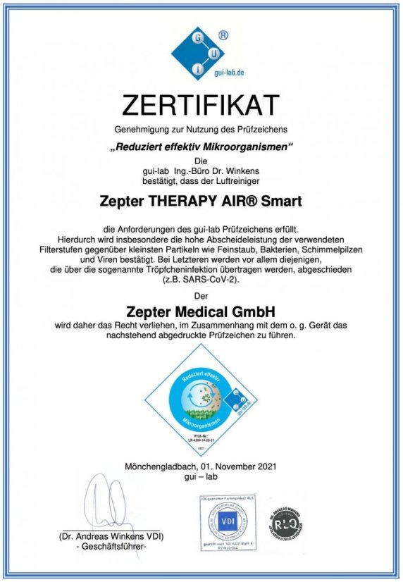 ZEPTER - THERAPYAIR SMART + NÁHRADNÍ FILTR