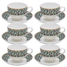 ZEPTER PORCELÁN CORAL - 6 ŠÁLKŮ A 6 PODŠÁLKŮ