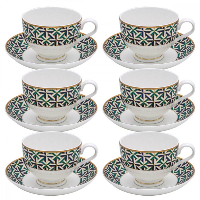 ZEPTER PORCELÁN CORAL - 6 ŠÁLKŮ A 6 PODŠÁLKŮ