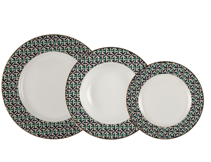 ZEPTER PORCELÁN CORAL - TALÍŘE, 6 MĚLKÝCH, 6 HLUBOKÝCH, 6 DEZERTNÍCH