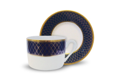 ZEPTER PORCELÁN COBALT ROYAL - 6 ŠÁLKŮ A 6 PODŠÁLKŮ