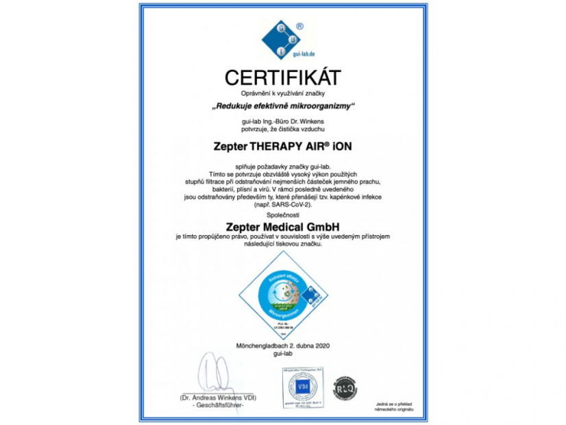 ZEPTER THERAPY AIR ION BLACK - ČISTIČKA VZDUCHU