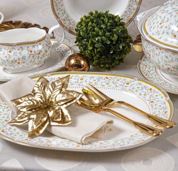 ZEPTER PORCELÁN FLORA - KOMPLETNÍ SOUPRAVA PRO 12 OSOB